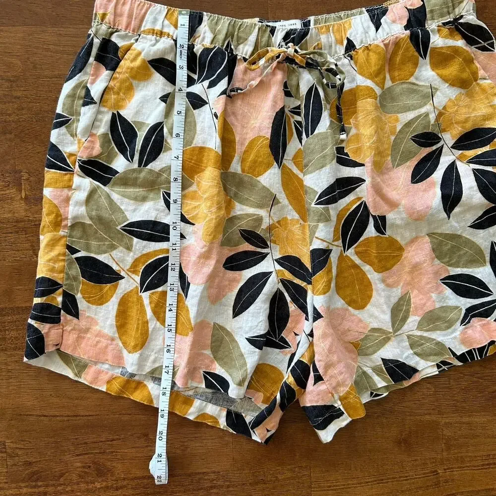 Rachel Zoe Boho Floral Linen Shorts—Size 1X, Relaxed Cottage Chic.​
